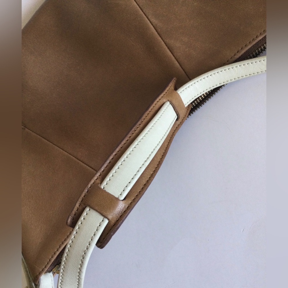 Vintage Coach Y2K Shoulder Bag Brown Leather Fortune Cookie 9214 Hobo Handbag - Picture 9 of 16